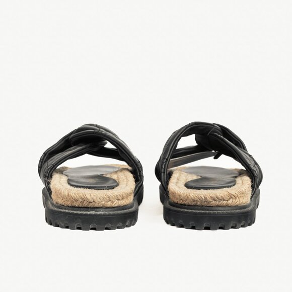 Christian Dior DTwist Black Cannage Quilted Slide Sandals - Picture 4 of 11